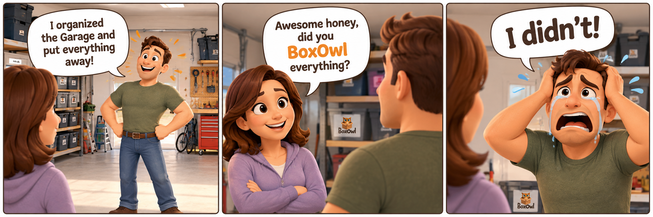 Did you BoxOwl it? Garage organization comic